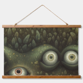 Googly Mit Augen Garden Botanical Wandteppich Mit Holzrahmen