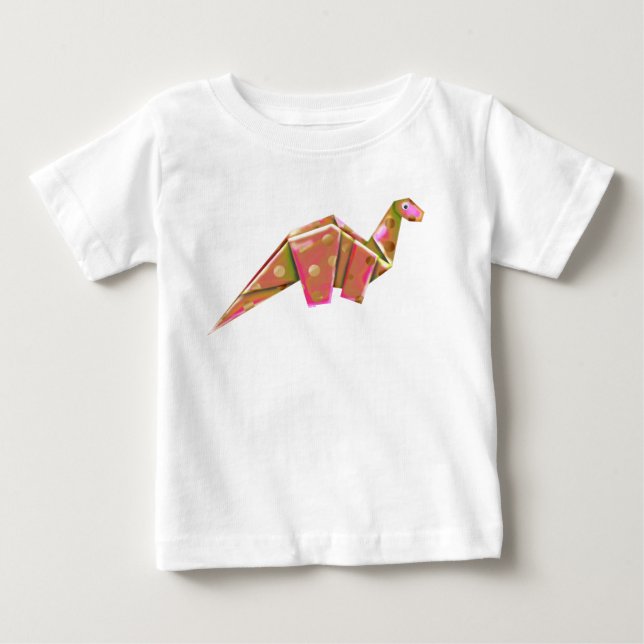 Googly-Mit Augen Origami Brachiosaur - Iridescent Baby T-shirt (Vorderseite)