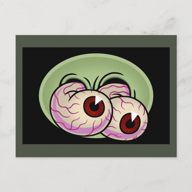 Googly Monster Eyes Postkarte (Vorderseite)