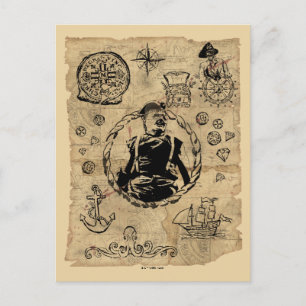 Goonies Sloth Treasmap Postkarte