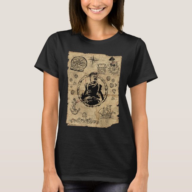 Goonies Sloth Treasmap T-Shirt (Vorderseite)