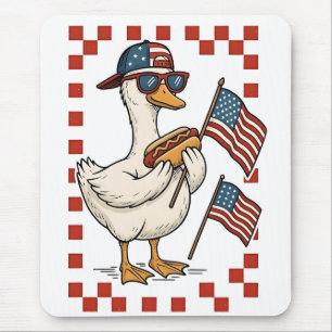 Goose American USA Flag Memorial Day 4. Juli Mousepad