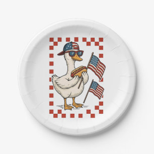 Goose American USA Flag Memorial Day 4. Juli Pappteller