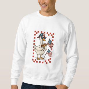 Goose American USA Flag Memorial Day 4. Juli Sweatshirt