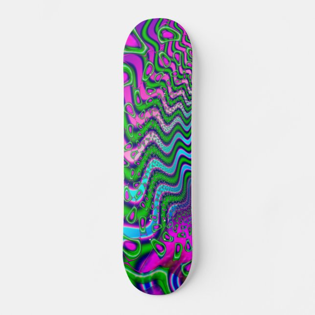 Goose Berries Psychedelic Fraktal Skateboard (Vorderseite)