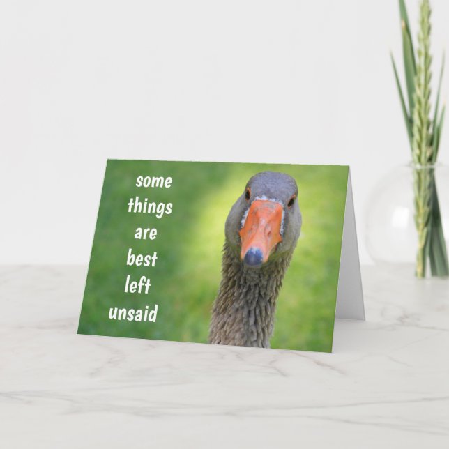 Goose Birthday Advice Karte (Vorderseite)