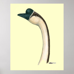 Goose: Brown Chinese Head Poster