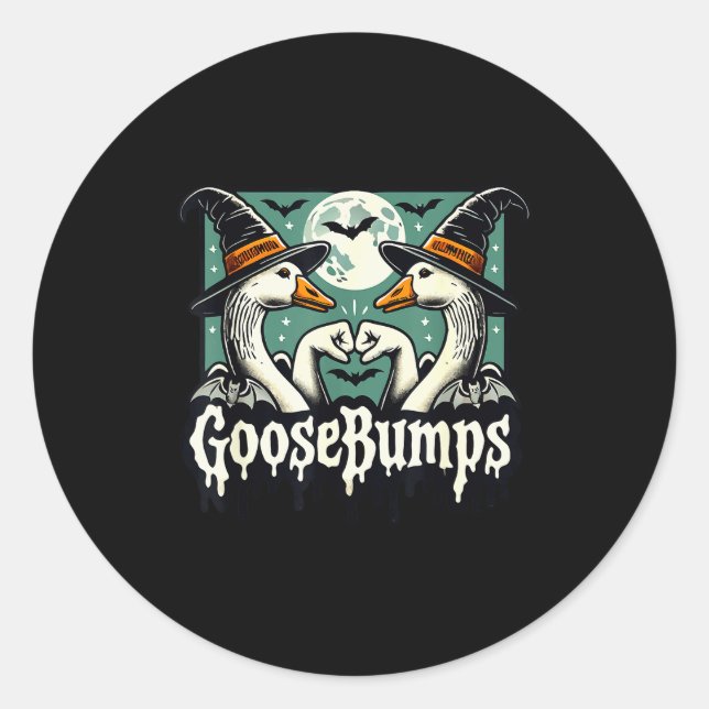 Goose Bumps Goosebumps Funny Geese Fist Bump Hallo Runder Aufkleber (Vorderseite)
