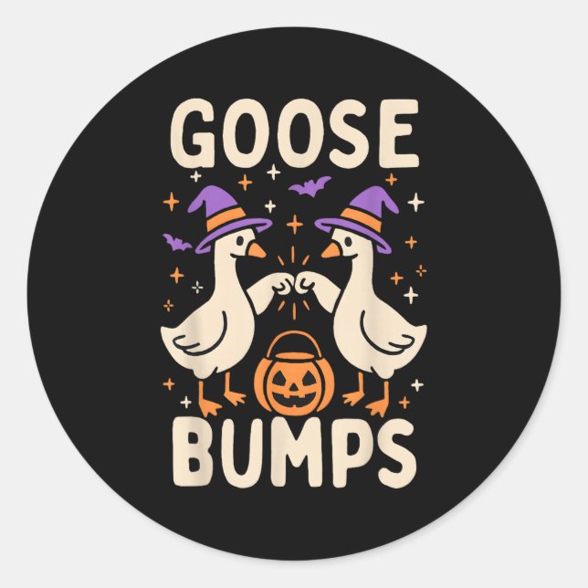 Goose Bumps Goosebumps Halloween Silly Meme Funny  Runder Aufkleber (Vorderseite)