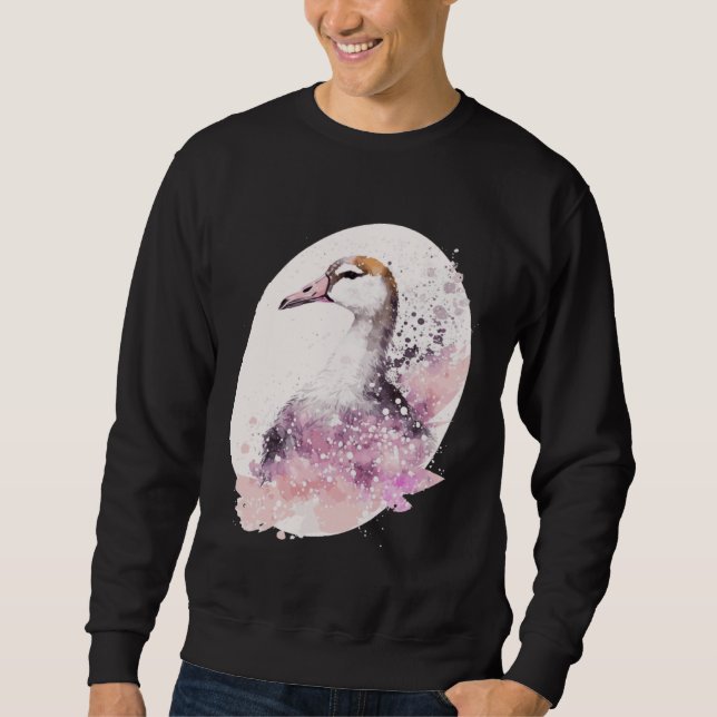 Goose Cherry Blossom Japanese Sakura Goose Sweatshirt (Vorderseite)