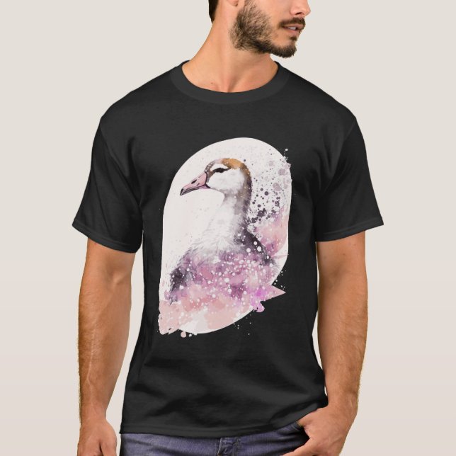 Goose Cherry Blossom Japanese Sakura Goose T-Shirt (Vorderseite)
