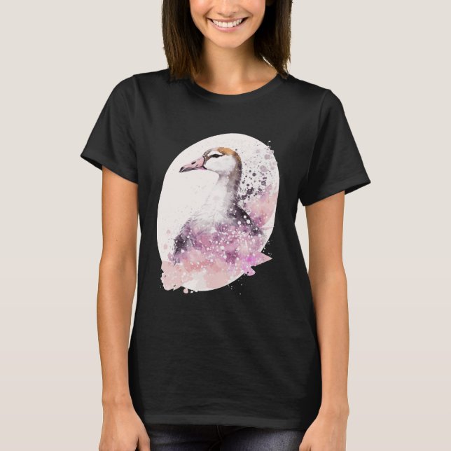 Goose Cherry Blossom Japanese Sakura Goose T-Shirt (Vorderseite)