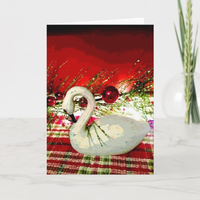 Goose Christmas Card Feiertagskarte (Vorderseite)