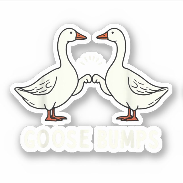 Goose Couple Funny Goose Bumps Sarcastic Goose Lov Aufkleber (Vorderseite)