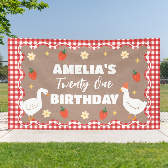 Goose craft Birthday party banner (Außenbereich)