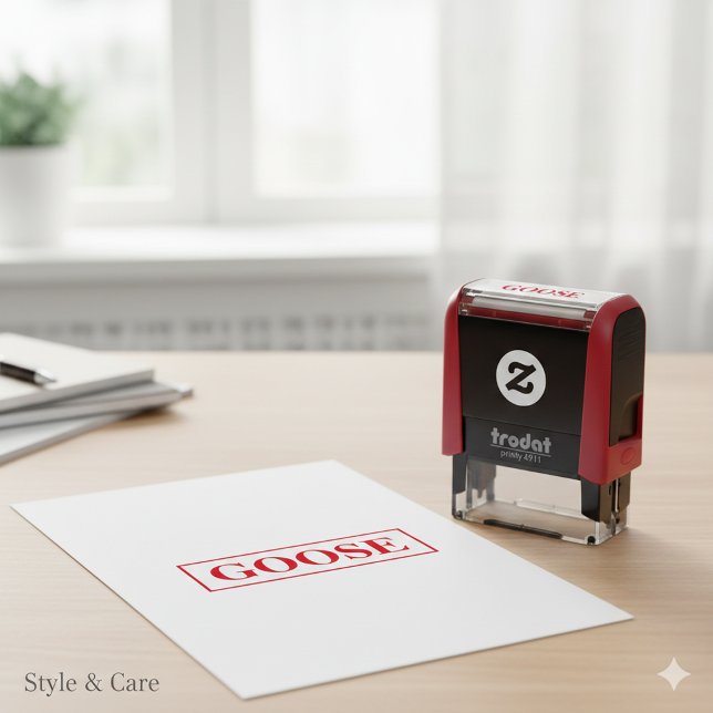 Goose Custom Text Self-Inking Stamp for Crafts Permastempel (Goose Custom Text Self-Inking Stamp for Crafts)