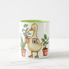 Goose Gardening Mug - Powered by Plants & Coffee  Zweifarbige Tasse