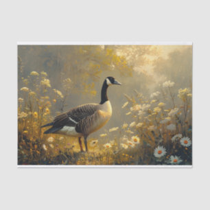 Goose Golden Hour White Daisies Decoupage Seidenpapier