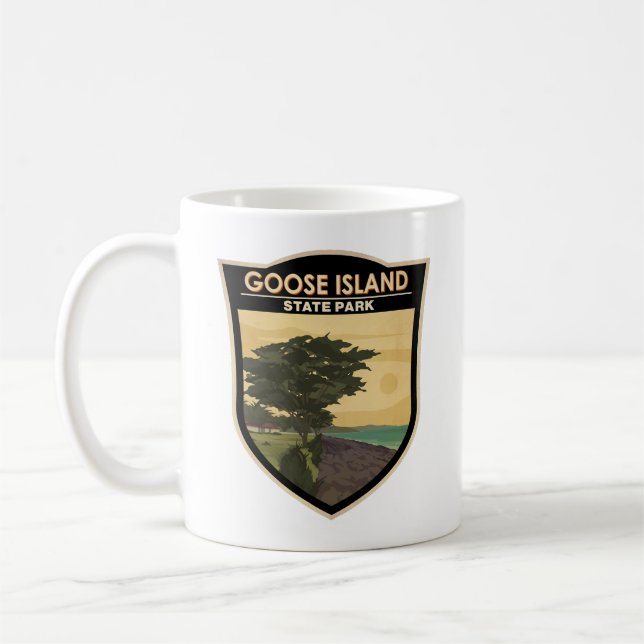Goose Island Staat Park Texas Vintag Kaffeetasse (Links)