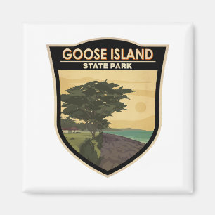Goose Island Staat Park Texas Vintag Magnet