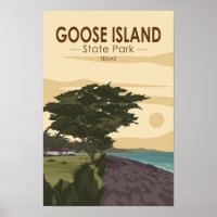 Goose Island Staat Park Texas Vintag
