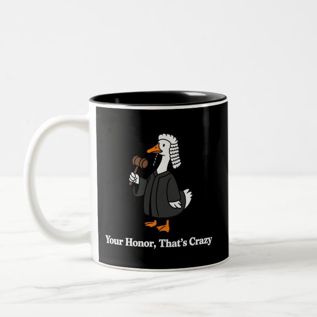Goose Lawyer Law School Graduation Gift Funny  Zweifarbige Tasse (Links)