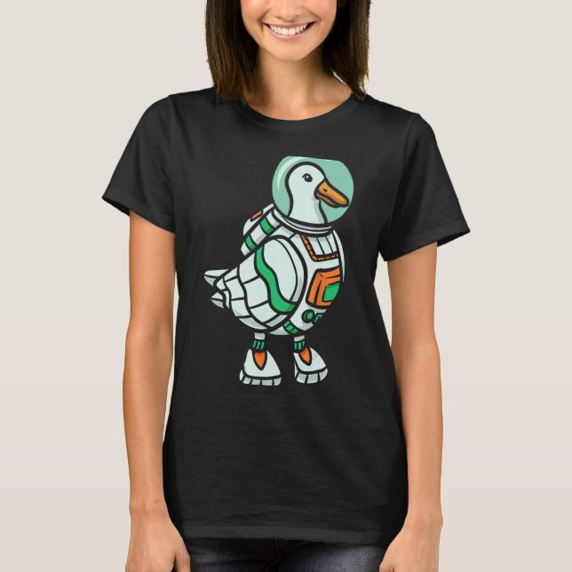 Goose Lover Future Astronaut Space Aerospace Engin T-Shirt (Vorderseite)