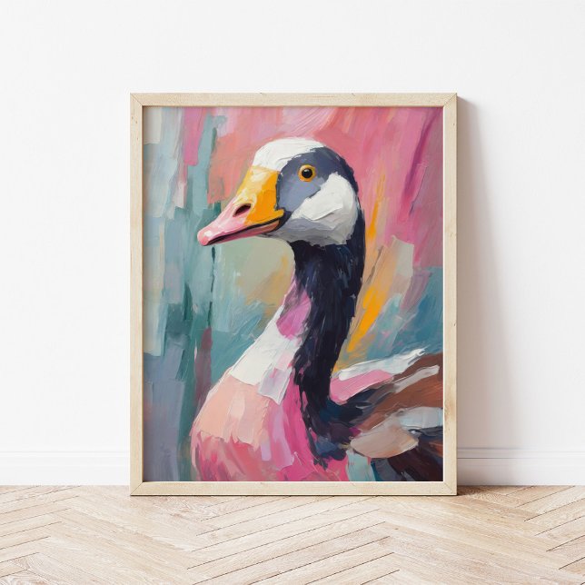 Goose Portrait Moderne Impressionistische Kunst Poster (Von Creator hochgeladen)