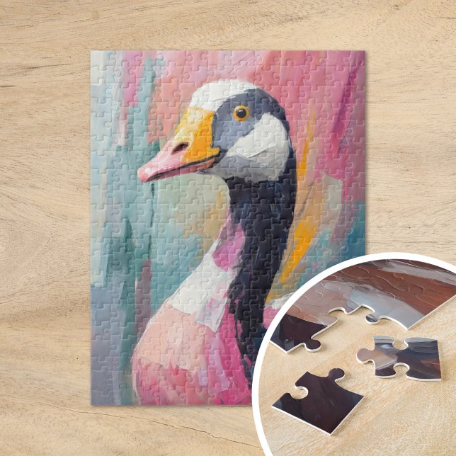 Goose Portrait Moderne Impressionistische Kunst Puzzle (Von Creator hochgeladen)