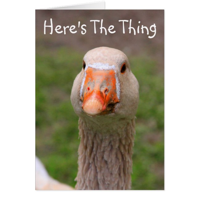 Goose wahrhaftig Miss You Card (Vorne)