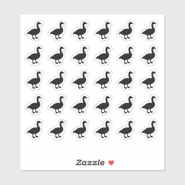 Goose Wedding Place Card Food Meal Menu Choice Aufkleber (Blatt)