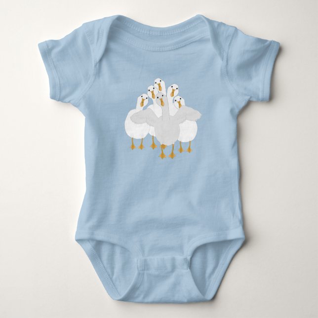 Goose Who Baby Bodysuit Baby Strampler (Vorderseite)