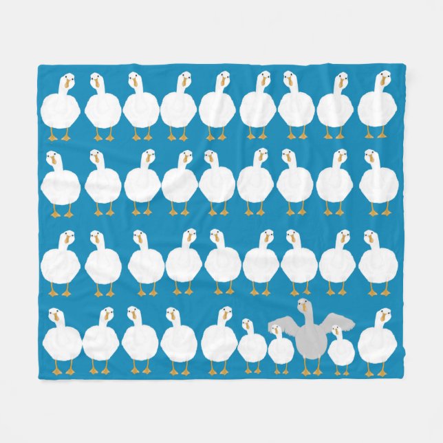 Goose Who Fleece Blanket (Vorderseite (Horizontal))