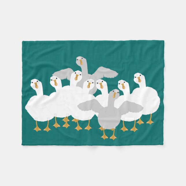 Goose Who Fleece Blanket (Vorderseite (Horizontal))