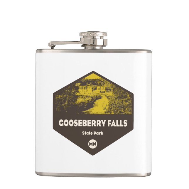 Gooseberry Falls Staat Park Minnesota Flachmann (Vorderseite)