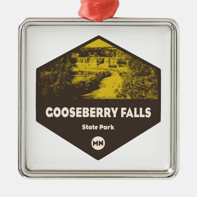 Gooseberry Falls Staat Park Minnesota Ornament Aus Metall (Vorne)