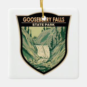 Gooseberry Falls Staat Park Minnesota Vintag Keramikornament