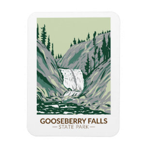 Gooseberry Falls Staat Park Minnesota Vintag Magnet