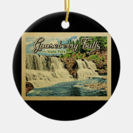 Gooseberry Falls Staat Park Vintage Keramik Ornament