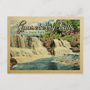 Gooseberry Falls Staat Park Vintage Postkarte