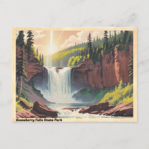 Gooseberry Falls State Park Vintage Postkarte