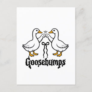 Goosebumps Albern Gänse Hungerfestungen Ankündigungspostkarte