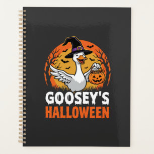 Gooseys Halloween-Hexe Gans Retro-Cartoon-Design Planer