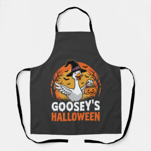 Gooseys Halloween-Hexe Gans Retro-Cartoon-Design Schürze