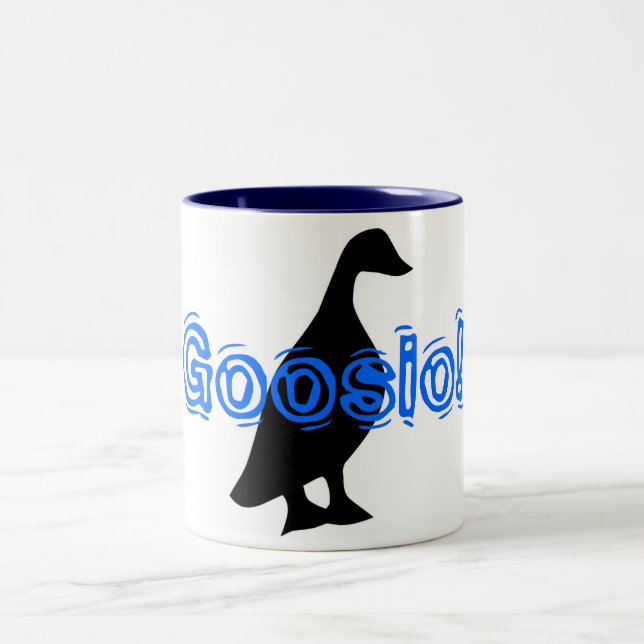 Goosio! Zweifarbige Tasse (Mittel)