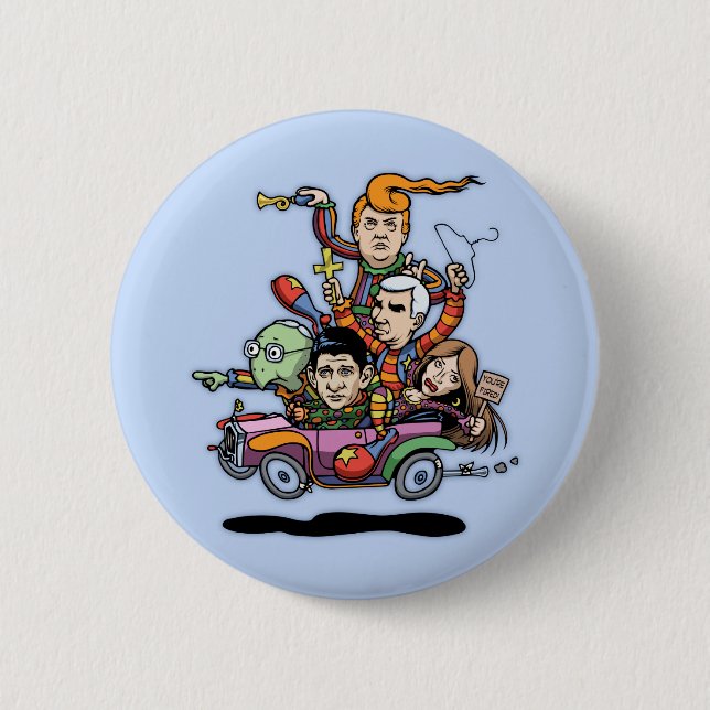Gop-Clown-Auto '16 Button (Vorderseite)