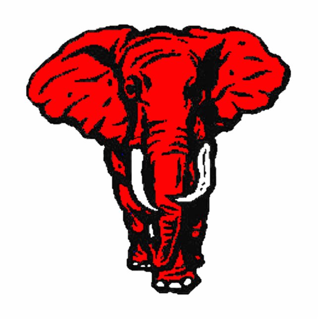 Gop-Elefant-Foto-Skulptur Freistehende Fotoskulptur (Vorne)