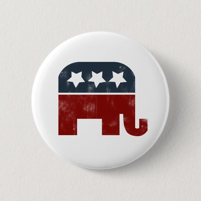GOP-Elefantenlogo Button (Vorderseite)