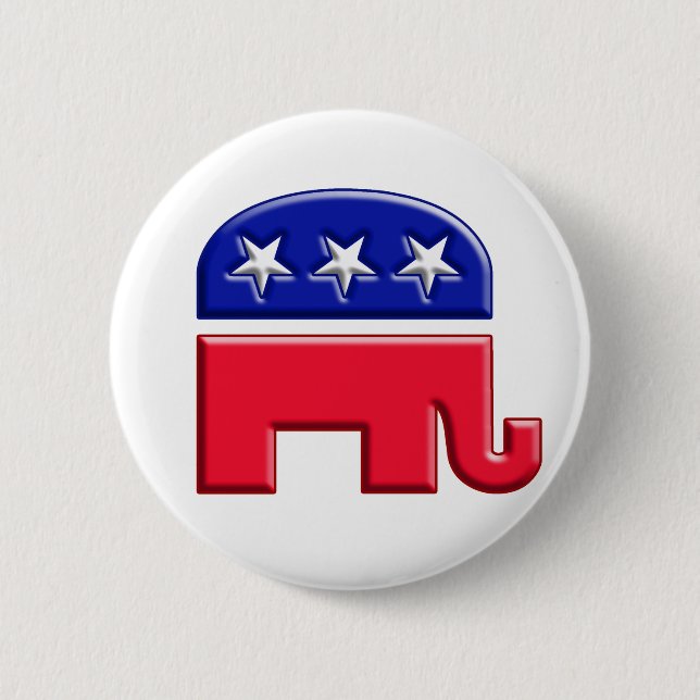 GOP Elephant-Logo Button (Vorderseite)