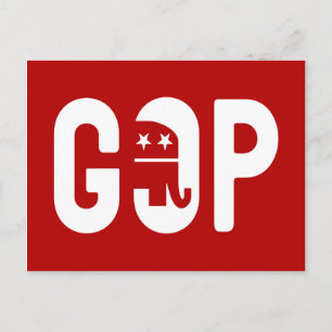 GOP Elephant-Logo Postkarte